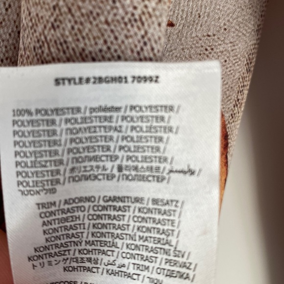 Marciano Fall Leaves Pattern Satiny Bodysuit - Size M - Picture 14 of 15